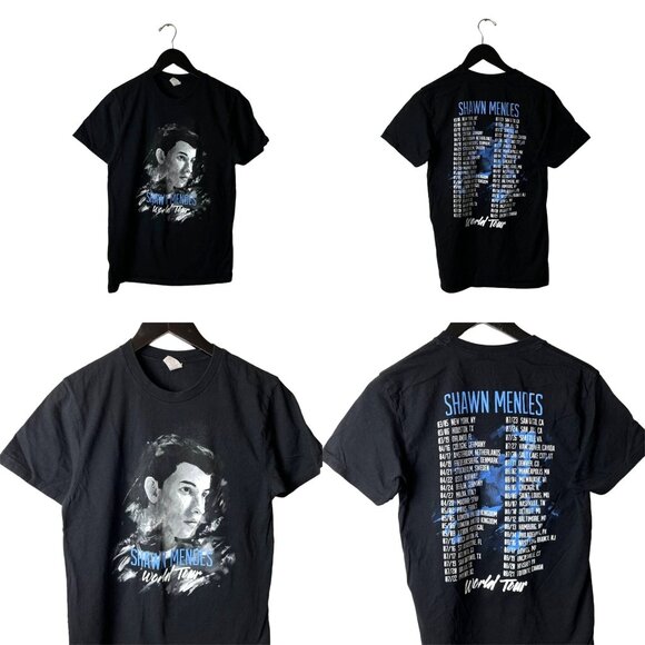 2016 Shawn Mendes T Shirt Adult Black Small S Canadian Singer Artist Graphic Tee - Picture 1 of 14